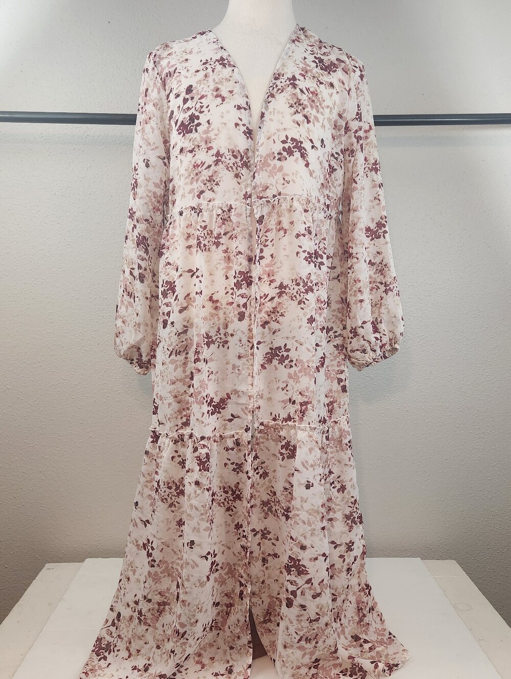 Rebellion Floral Maxi Dress in Blush, Mauve & Cream